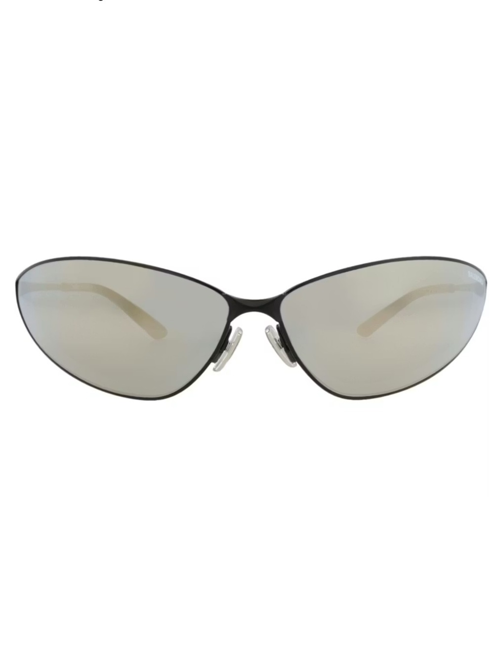 Balenciaga Shield-Frame Metal Sunglasses BB0315S Black